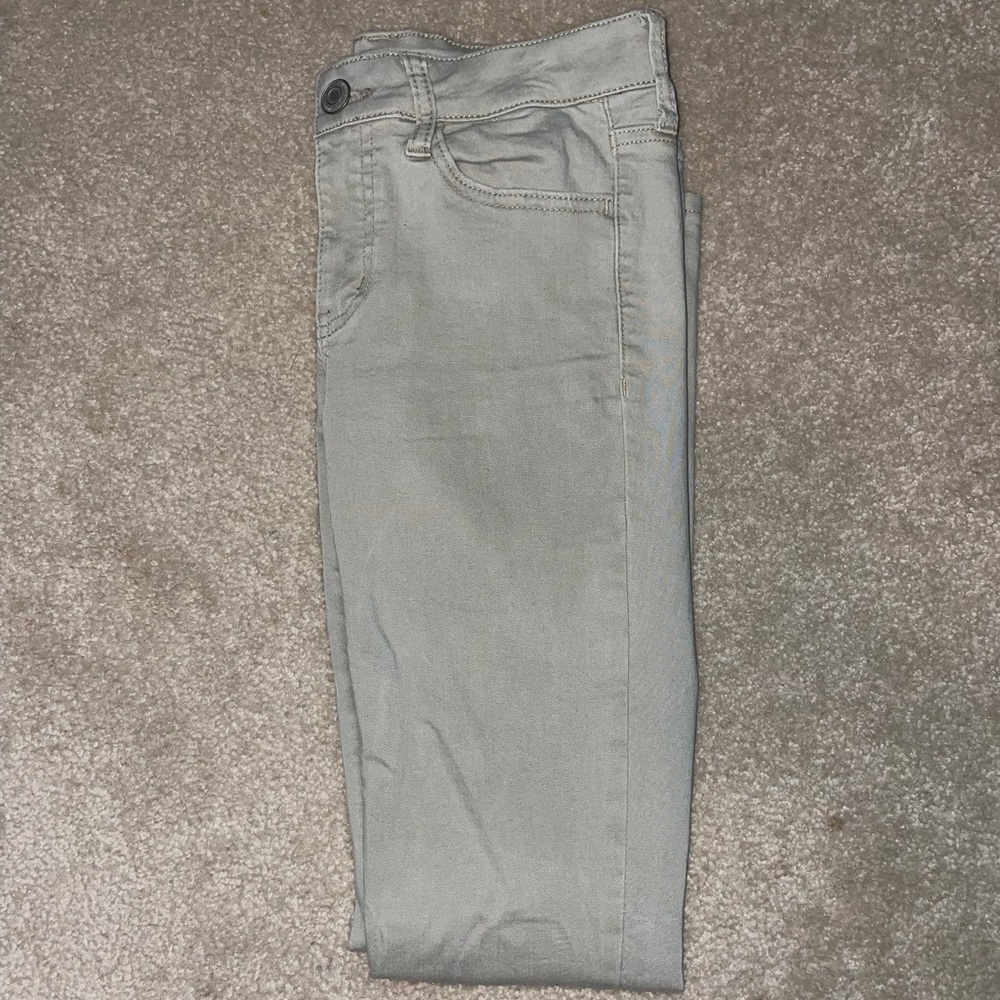 Green Low Rise Jeggings